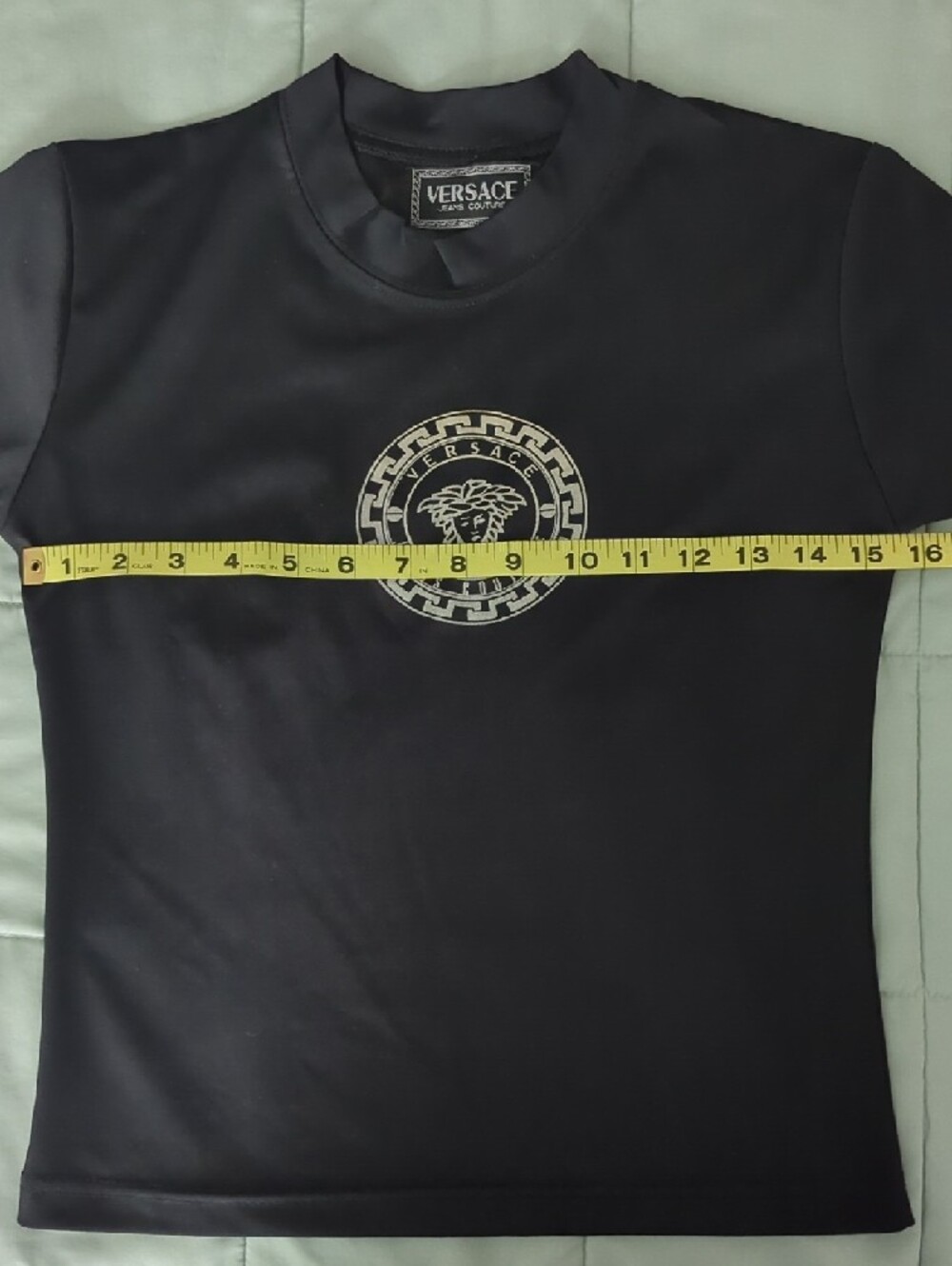 Versace Black Tee with Medusa Emblem - Picture 4 of 7